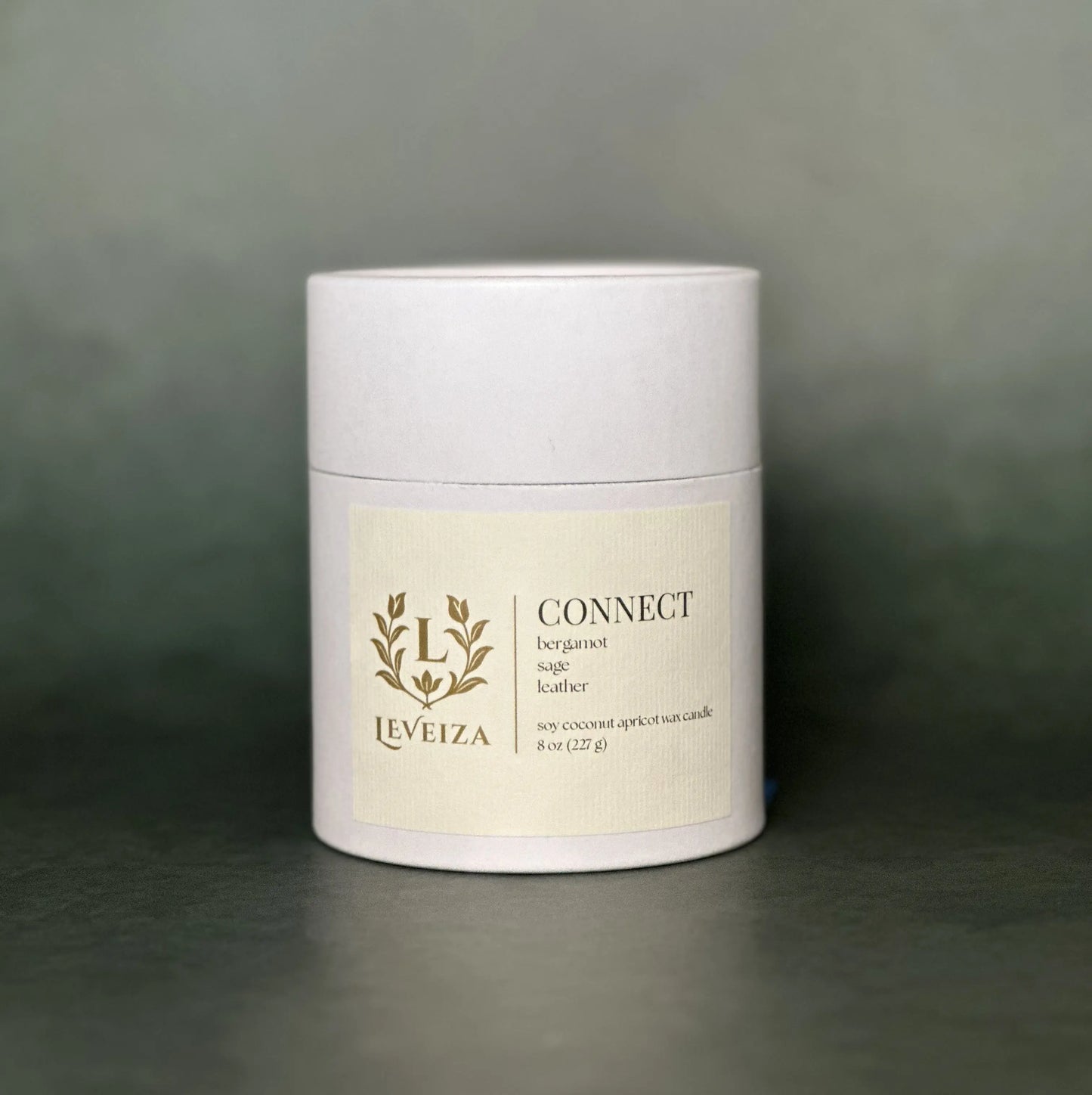 Leveiza Connect luxury candle signature paper tube packaging